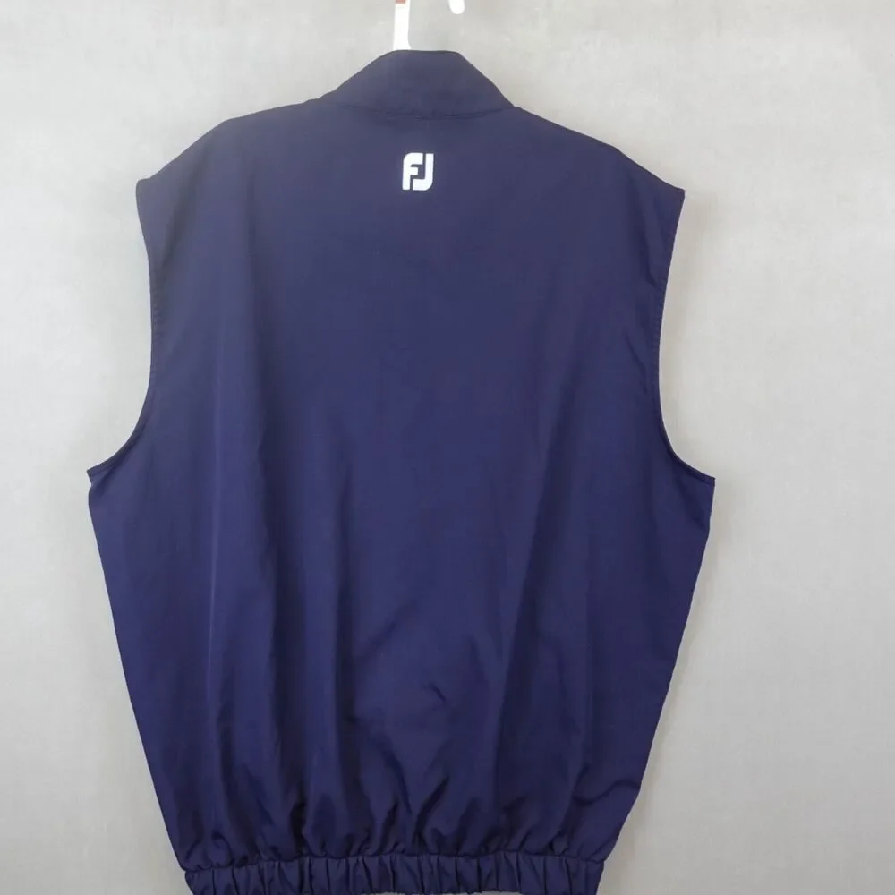 Footjoy Vest Mens Medium Blue 1/4 Zip Jacket Golf Casual Embroidered Pullover - Picture 5 of 8
